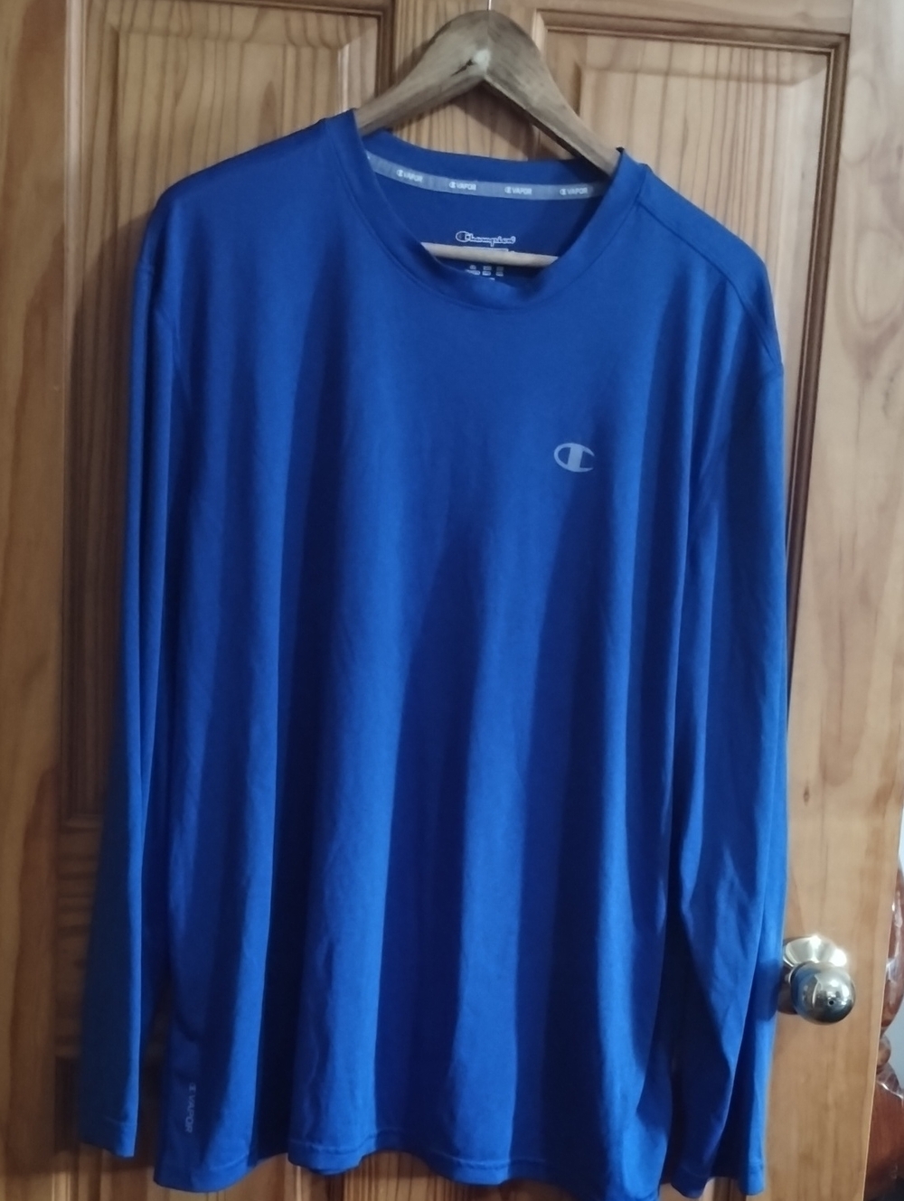 Champion Long-Sleeve Crew Tee in Royal Blue